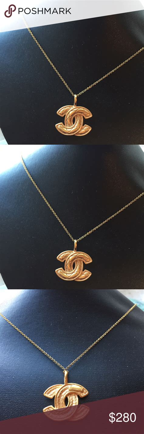 chanel small pendant necklace|authentic Chanel necklace for sale.